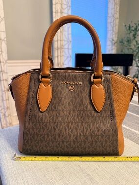 Michael Kors Brown & Tan Signature Satchel